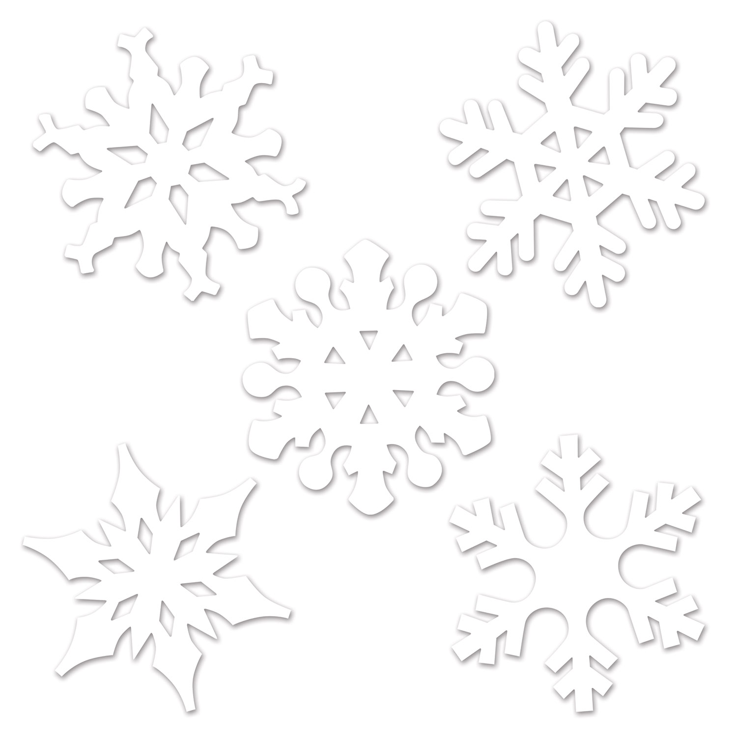 Mini Snowflake Cutouts 4"4½" Party Supplies from Novelties Direct